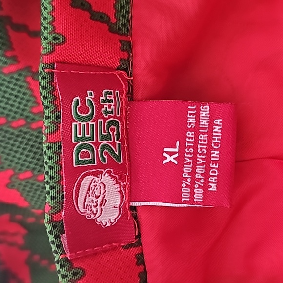 NWOT Christmas Blazer Dec. 25th ugly X-Mas jacket men XL red and green lined - Picture 9 of 12